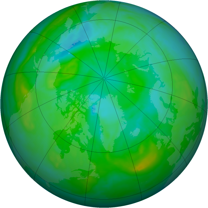 Arctic ozone map for 30 July 2008